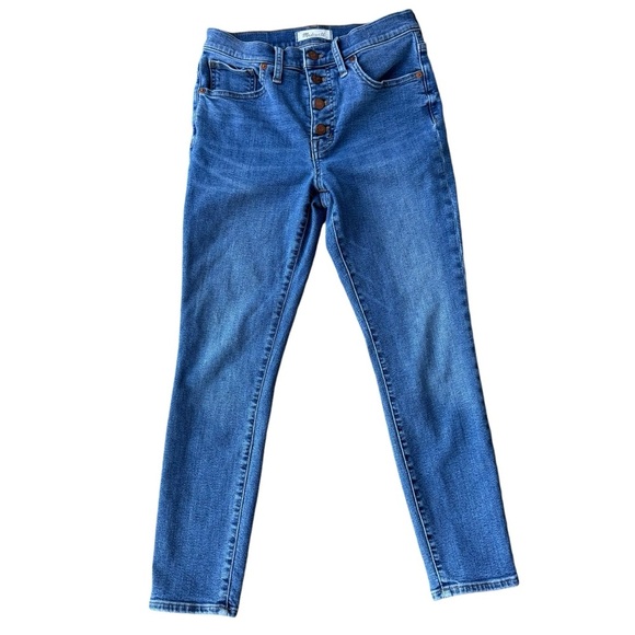 Madewell Women’s 9” Skinny Crop Jeans Size 27  Mid-rise Button Fly - Picture 1 of 9